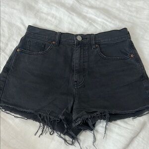 PacSun Black Jean Shorts High-Waisted Distressed